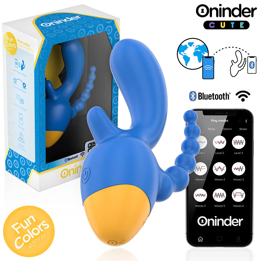 Oninder Cute Love 3 Some Triple Vibrator con Control App