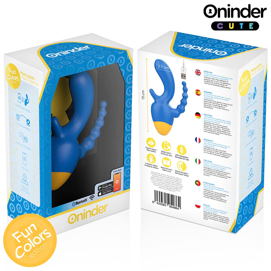 Oninder Cute Love 3 Some Triple Vibrator con Control App