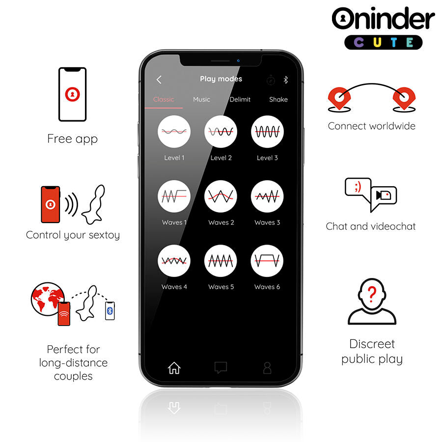 Oninder Cute Love Butt - Vibrador Anal con Control por App