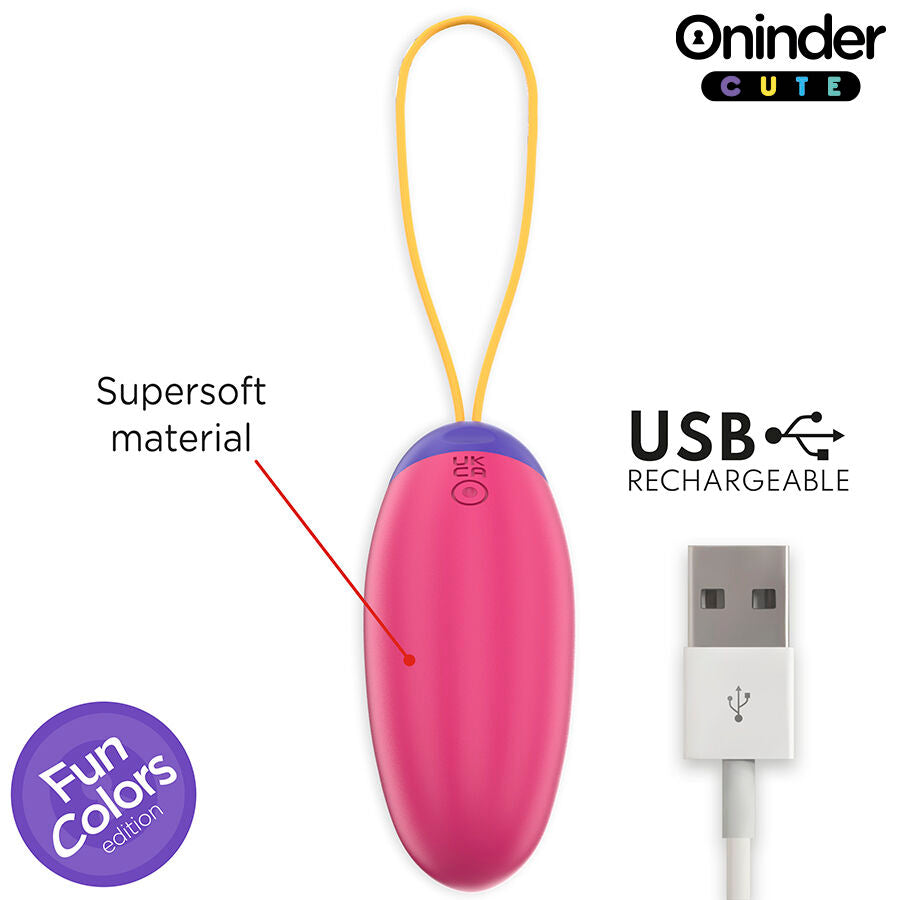 Oninder Cute Love Pleasure Vibro-Wave Tapping Silicone Egg con App