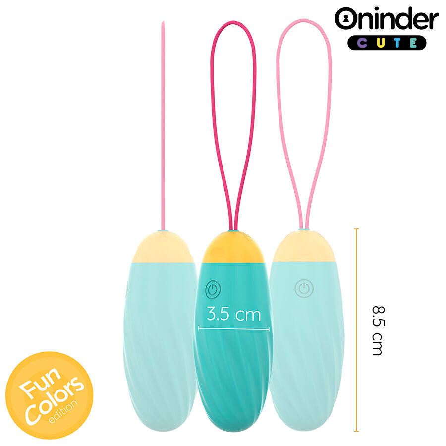 Oninder Cute Love Pleasure - Huevo Vibrador con Gemas de Silicona