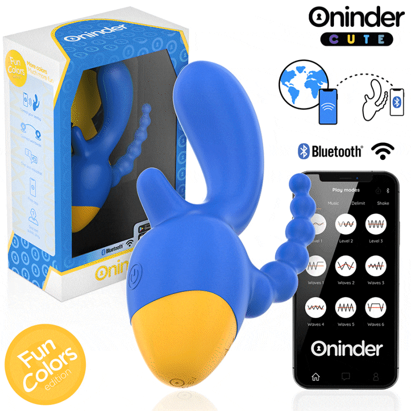 Oninder Cute Love 3 Some Triple Vibrator con Control App