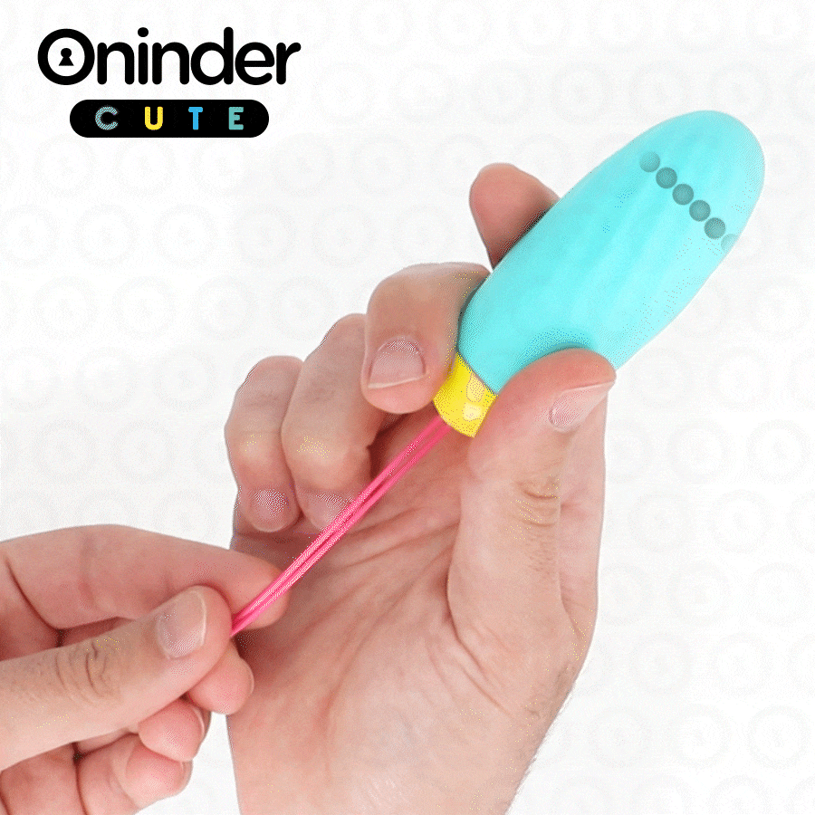 Oninder Cute Love Pleasure - Huevo Vibrador con Gemas de Silicona