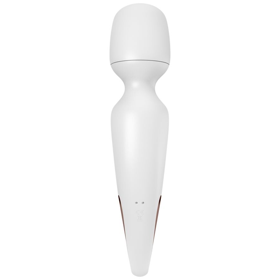 Satisfyer Wand-erland Vibrating Massager - Masajeador de Silicona Médica Blanco