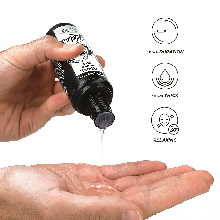 BLACK HOLE Anal Relaxing - Lubricante con Base Silicona y Jojoba 100 ml
