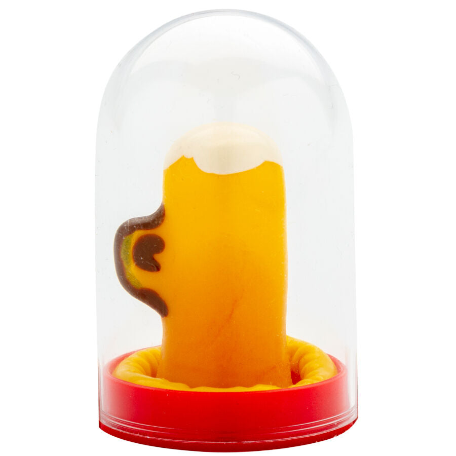Condones Novelty Handpainted Glass of Beer - Condomerie