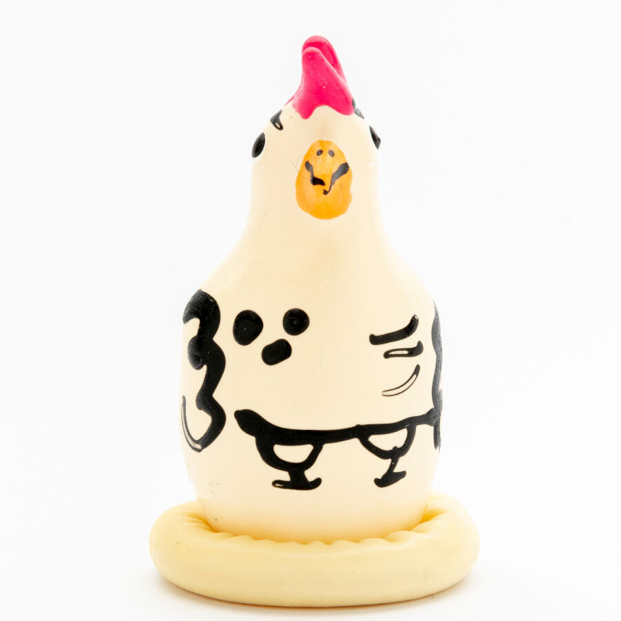 Condón de Novedad Pintado a Mano Gallo Cocky Rooster - Condomerie