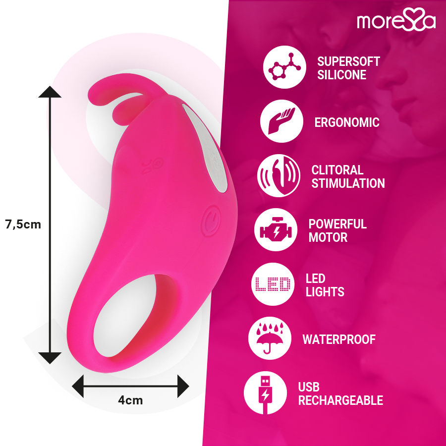 Amoressa Brad Premium Silicone Recargable Negro