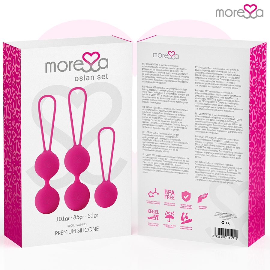 Moressa Osian Set Premium - Bolas de Silicona Rosa (3 Piezas)