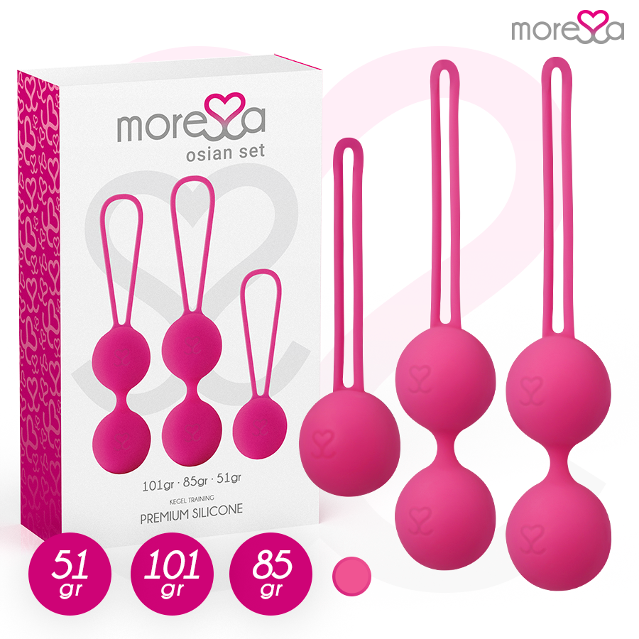 Moressa Osian Set Premium - Bolas de Silicona Rosa (3 Piezas)