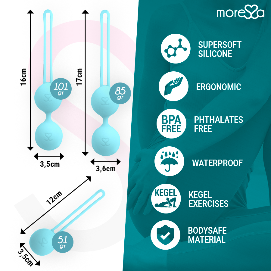 Moressa Osian Set Premium Turquoise - Bolas de Silicona