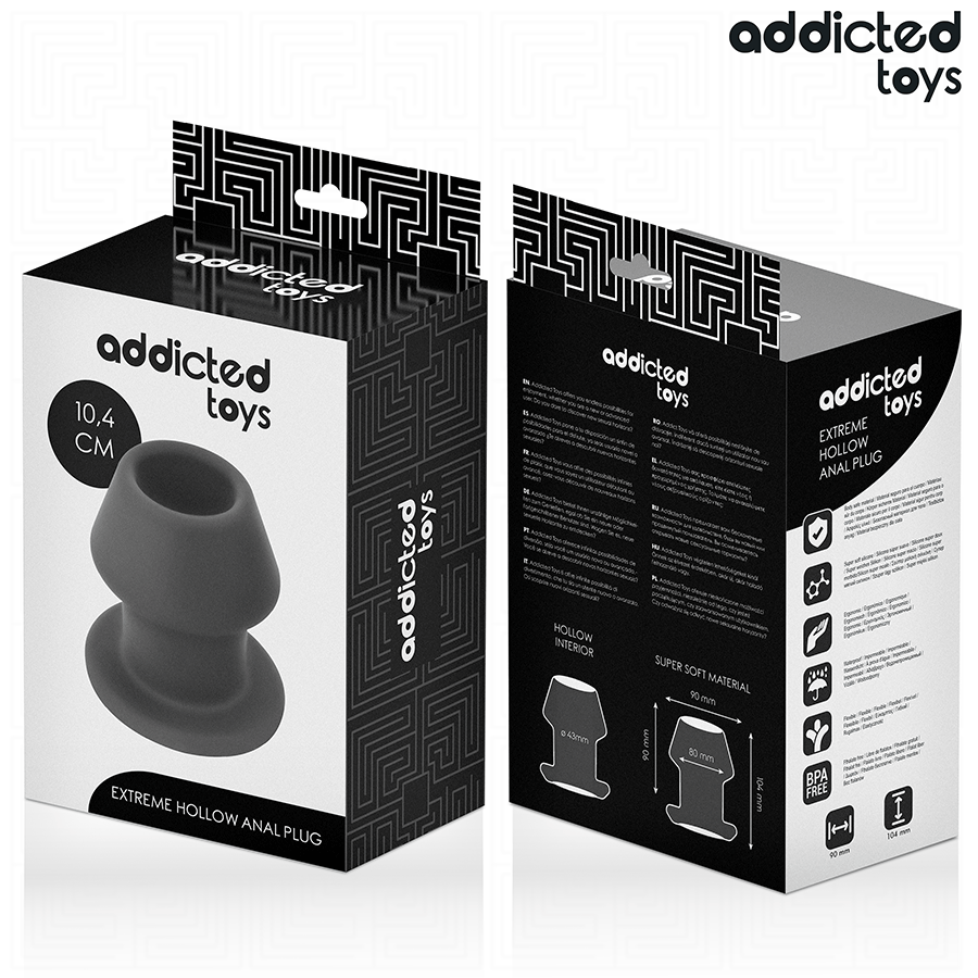 Addicted Toys Extreme Hollow Anal Plug Silicone Talla L