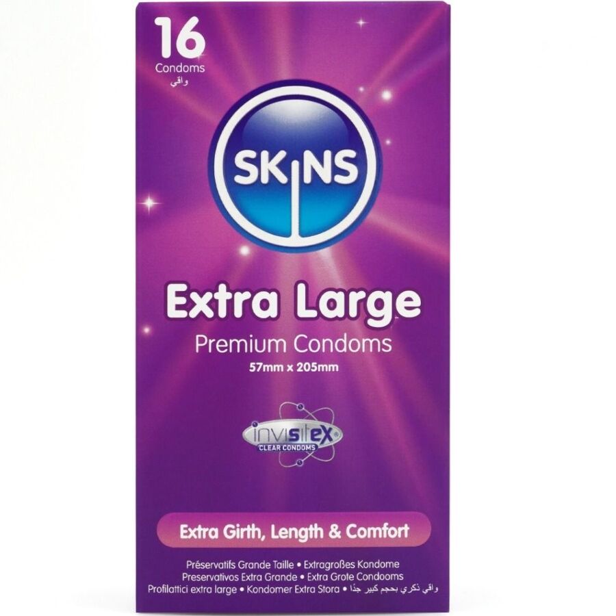 Skins Extra Large Premium Condoms Pack 16 - Protección y Comodidad