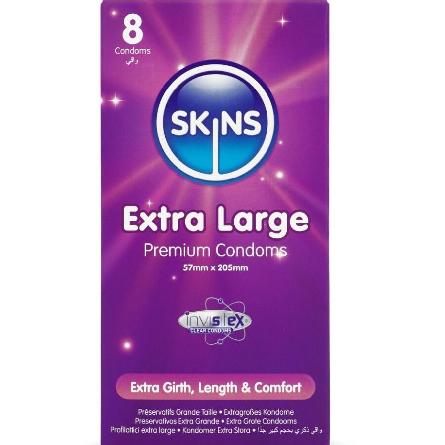 Skins Extra Large Premium Condoms - Pack 8 Unidades