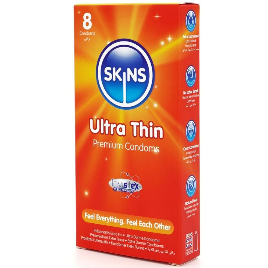Skins Ultra Thin Premium Condoms Pack 8 - Preservativos Ultra Finos