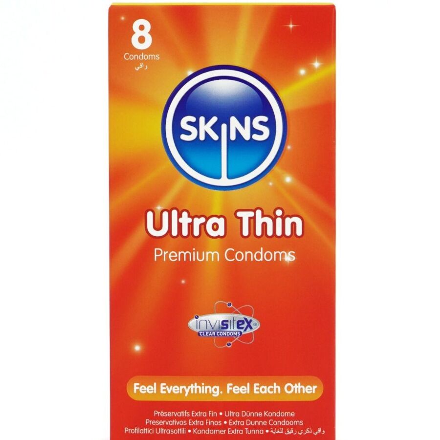 Skins Ultra Thin Premium Condoms Pack 8 - Preservativos Ultra Finos