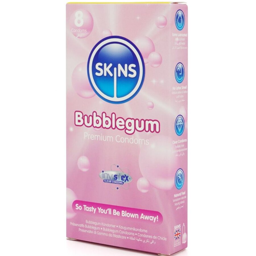 Skins Bubblegum Premium Condoms Pack 12 - Protección con Sabor