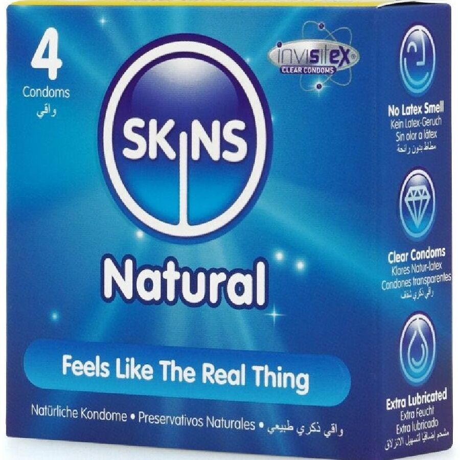 Skins Natural Premium Condones Pack 4