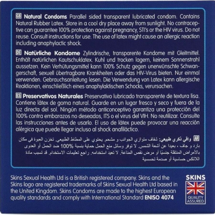 Skins Natural Premium Condones Pack 4