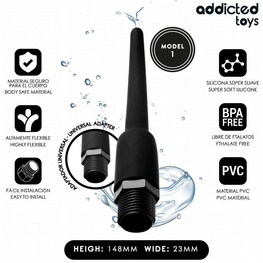 Addicted Toys Anal Cleaner with Universal Adapter Model 1