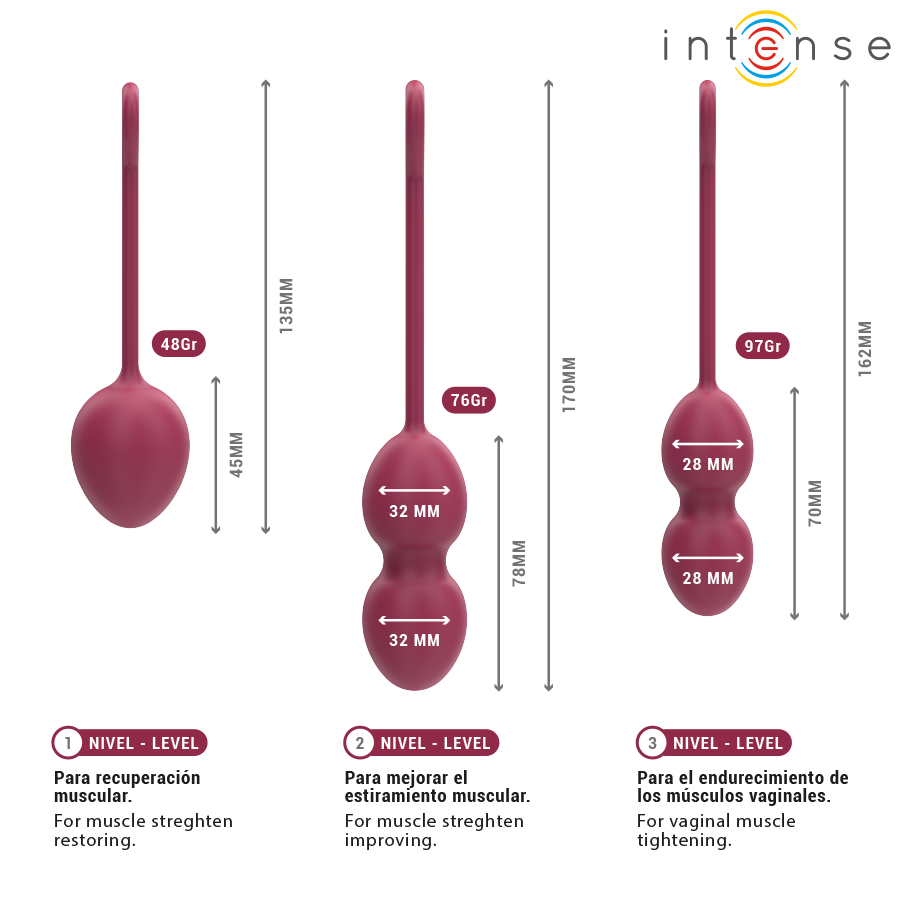 Intense Charli Kegel Ball Kit Violet - Set Completo