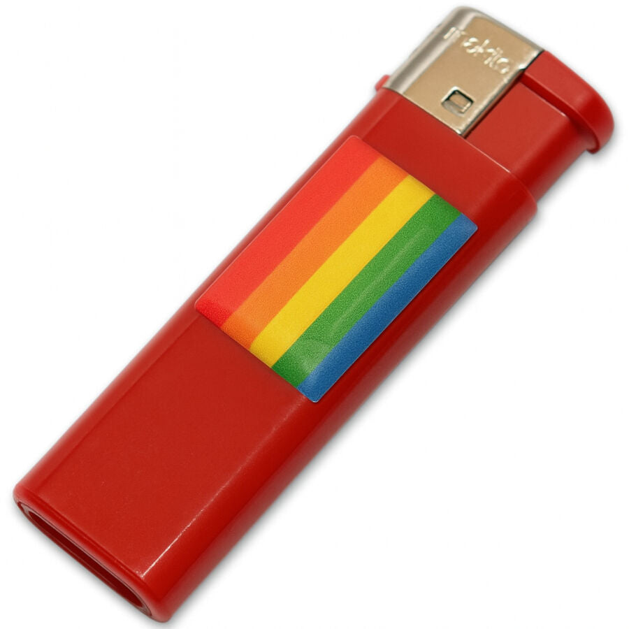 Encendedor Pride Rojo con Bandera LGBT