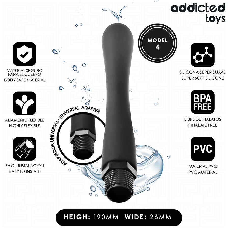 Addicted Toys Anal Cleaner with Universal Adapter Model 4