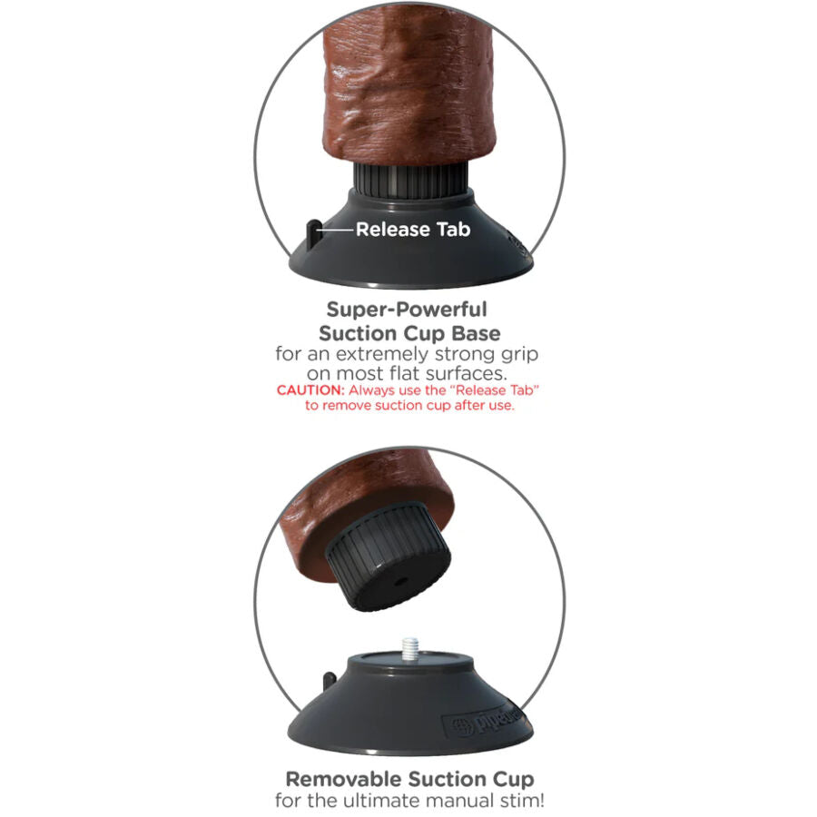 King Cock Vibrating Cock Brown 20.32 cm