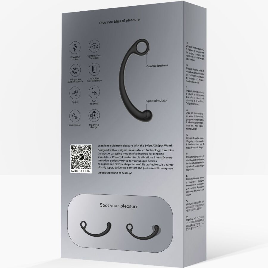 Snail Vibe AXI Wand - Vibrador de Masaje Recargable con Tecnología AuraTouch