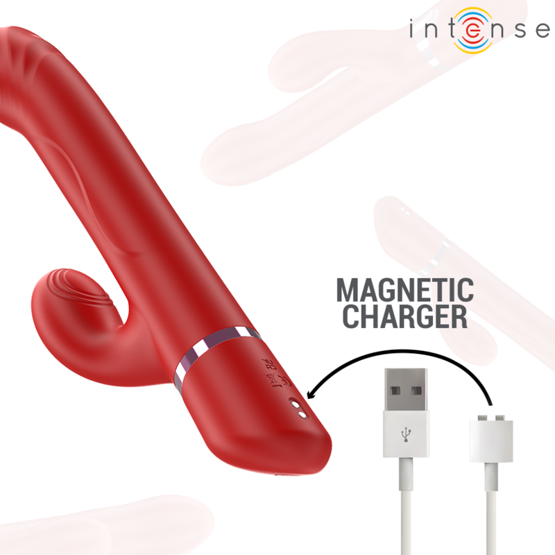 Intense Lele Vibrador Multifunción Rojo - Rotación y Oscilación