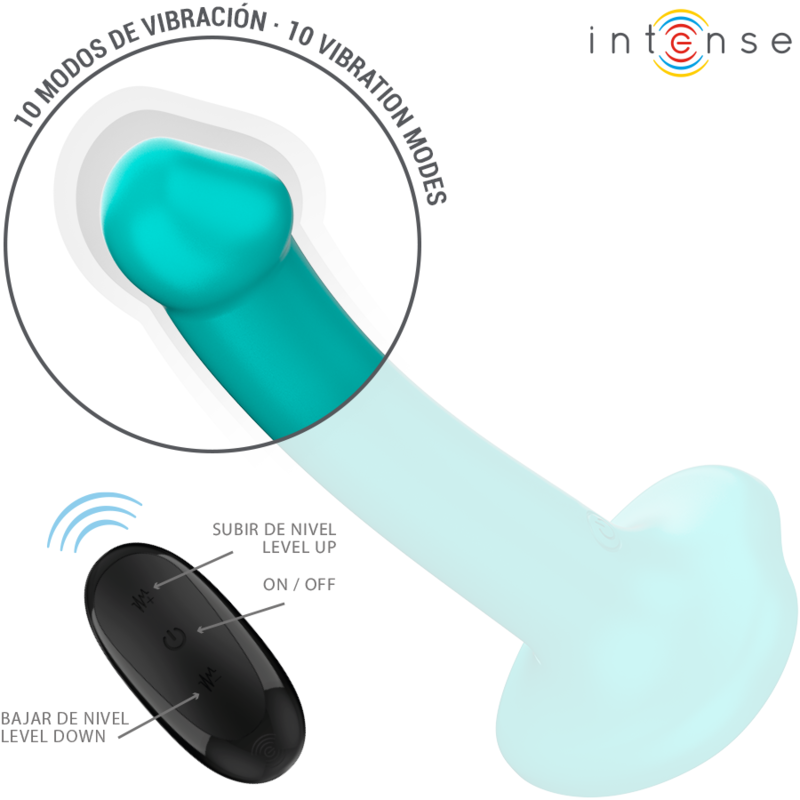 Vibrador Intense Katie con Ventosa y Control Remoto - 10 Modos