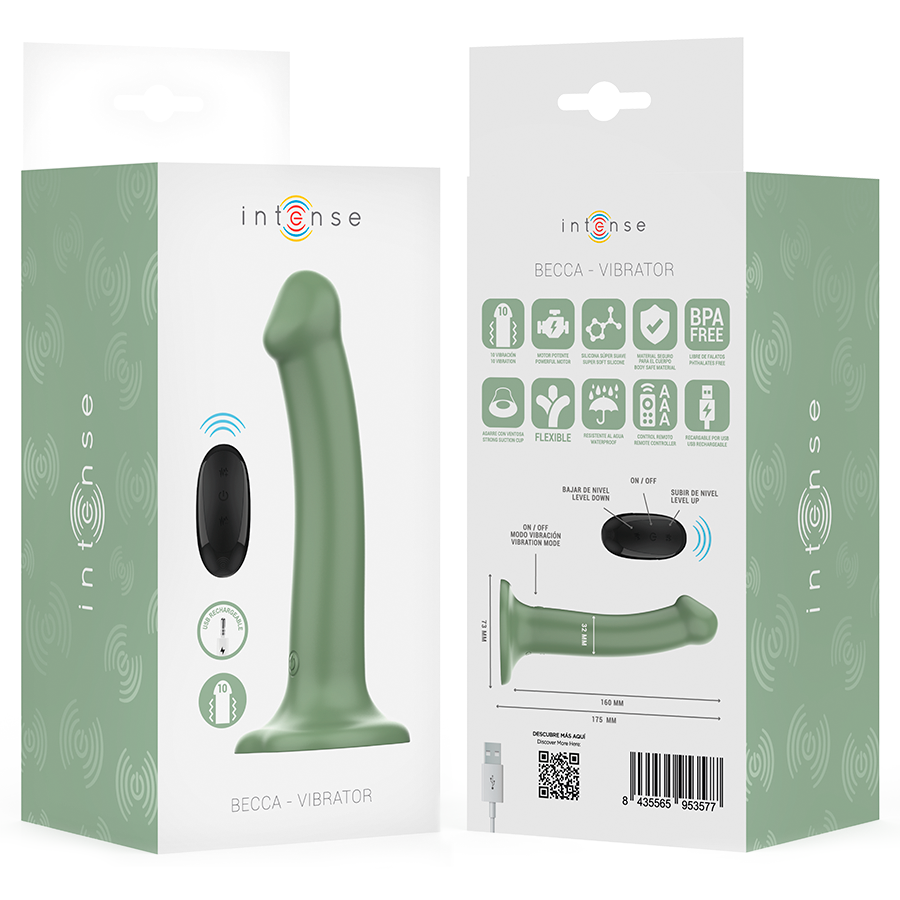 Vibrador Intense con Ventosa y Control Remoto - 10 Modos de Vibración