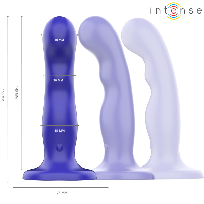 Intense Shorty Vibrator con Ventosa y Control Remoto Azul