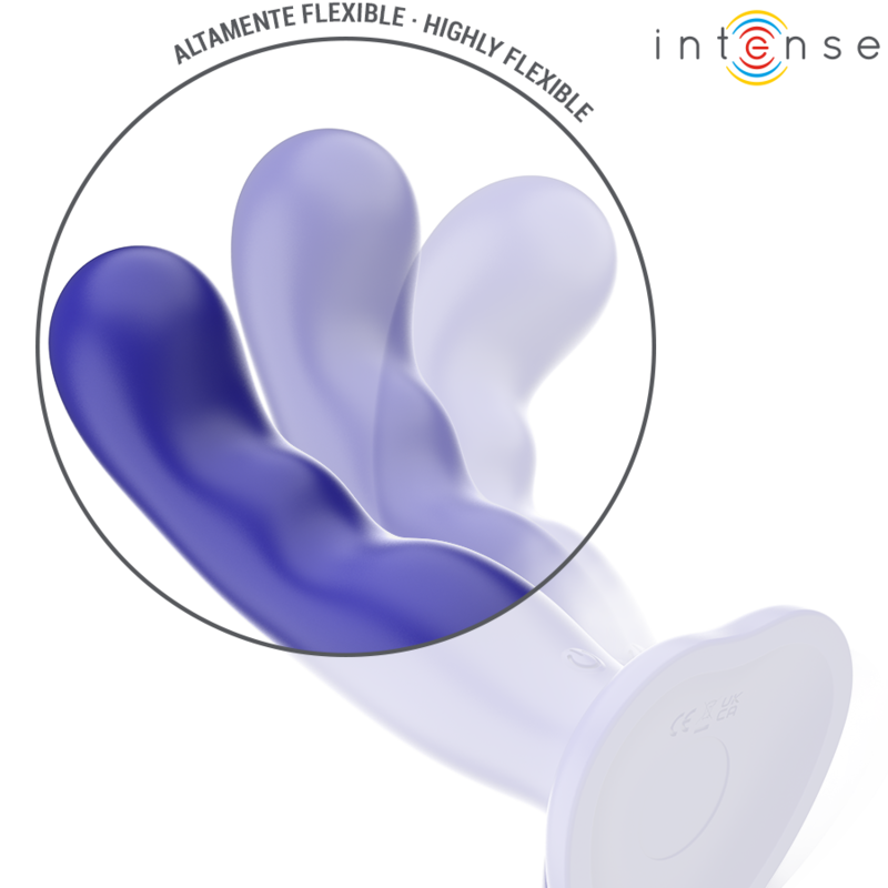 Intense Shorty Vibrator con Ventosa y Control Remoto Azul