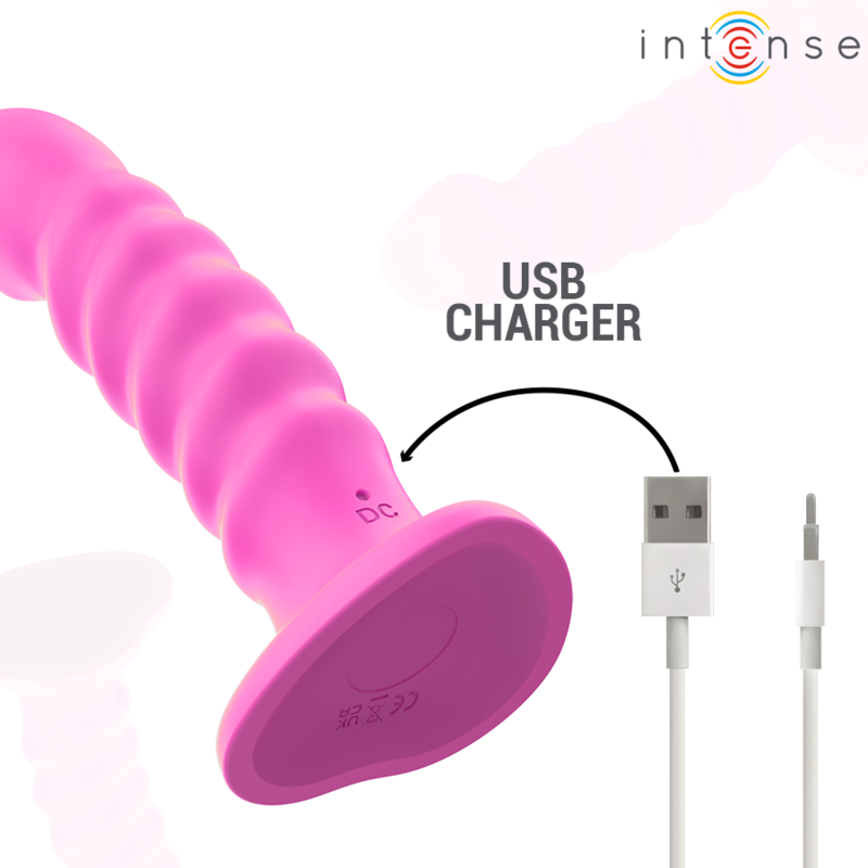Intense Cindy Vibrator Tamaño L - Diseño Espiral con Control Remoto