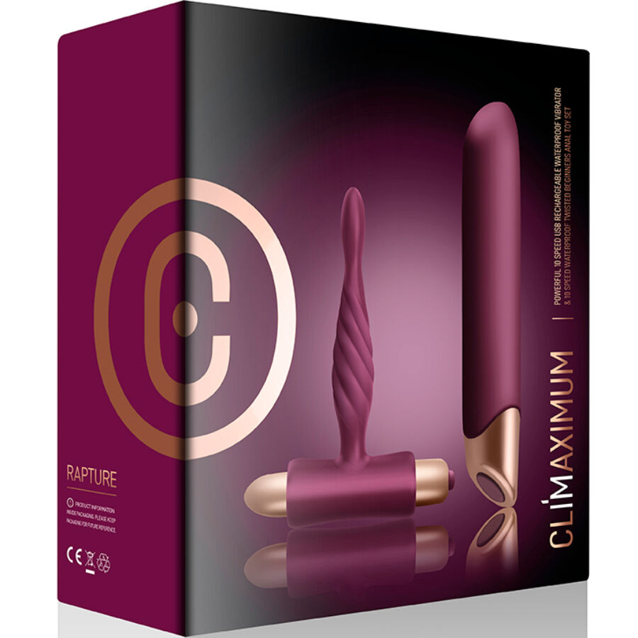 Climaximum Rapture Kit - Vibrador Classic + Plug Anal Beginner