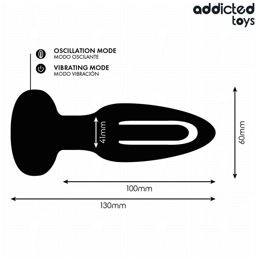 Addicted Toys - Plug Anal con Lengua Vibrante y Control Remoto