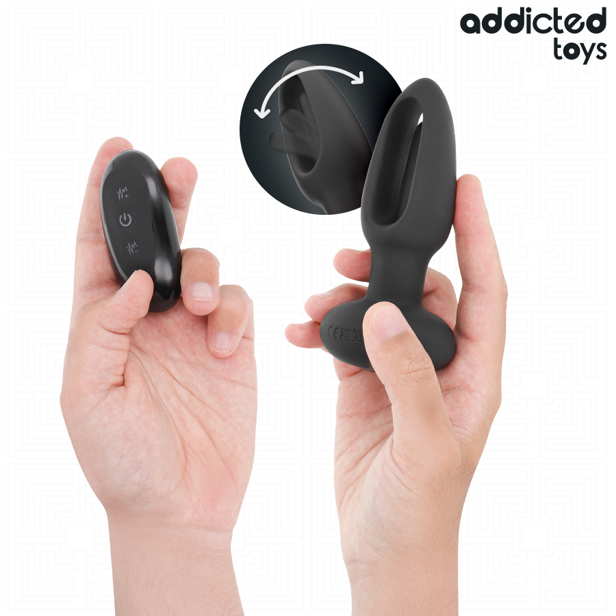 Addicted Toys - Plug Anal con Lengua Vibrante y Control Remoto
