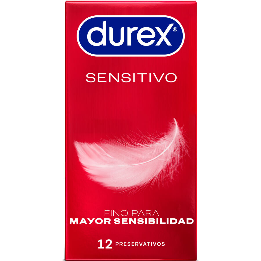 Durex Sensitive Condoms 12 Unidades - Preservativos Ultra Delgados y Extralubricados
