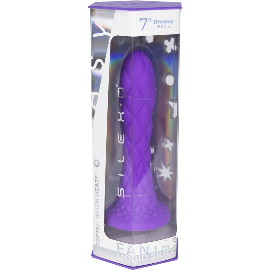 Silexd Dreamy Dildo Fantasy Silicona Líquida Termorreactiva Violeta 18.5 cm