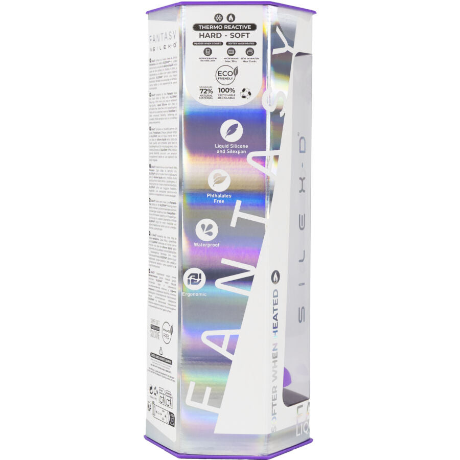 Silexd Dreamy Dildo Fantasy Silicona Líquida Termorreactiva Violeta 18.5 cm