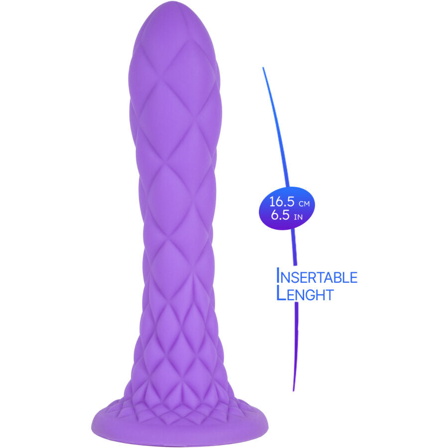 Silexd Dreamy Dildo Fantasy Silicona Líquida Termorreactiva Violeta 18.5 cm