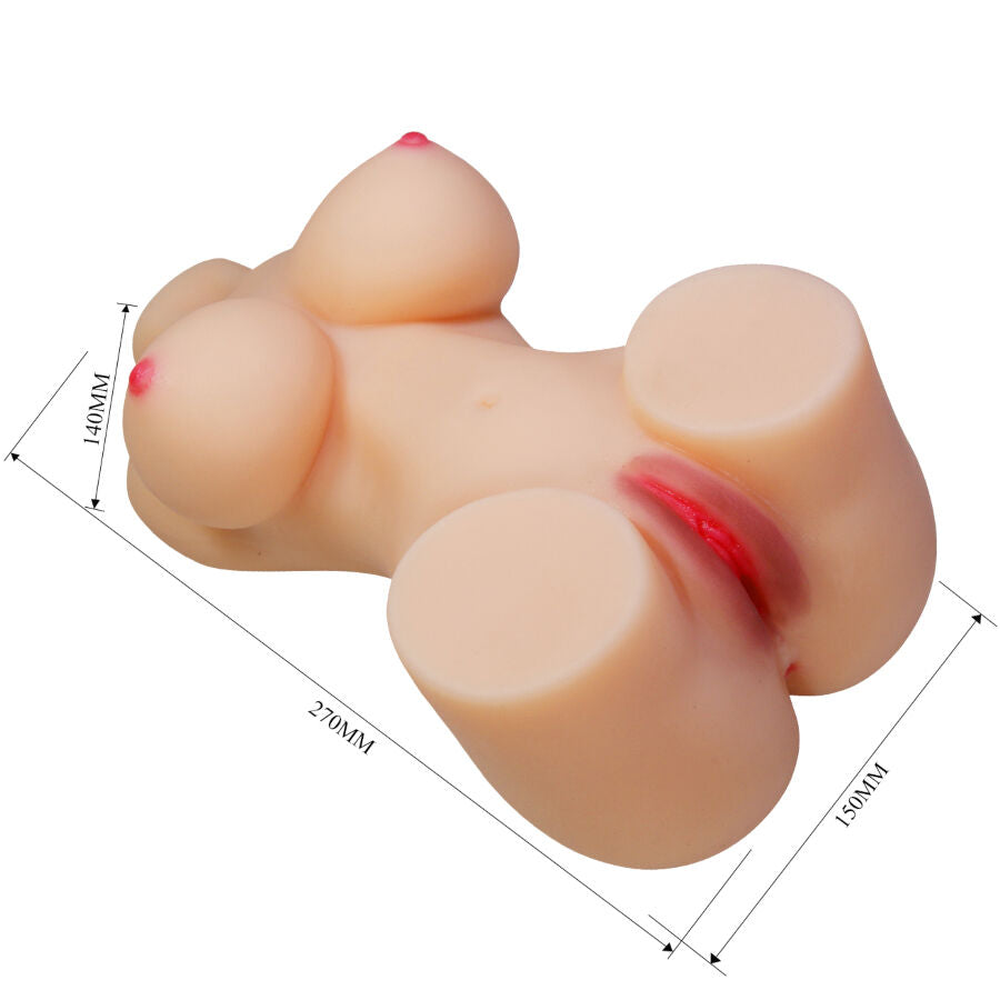 Crazy Bull Hetty - Torso Realista con Vagina y Ano - TPR Body-Safe