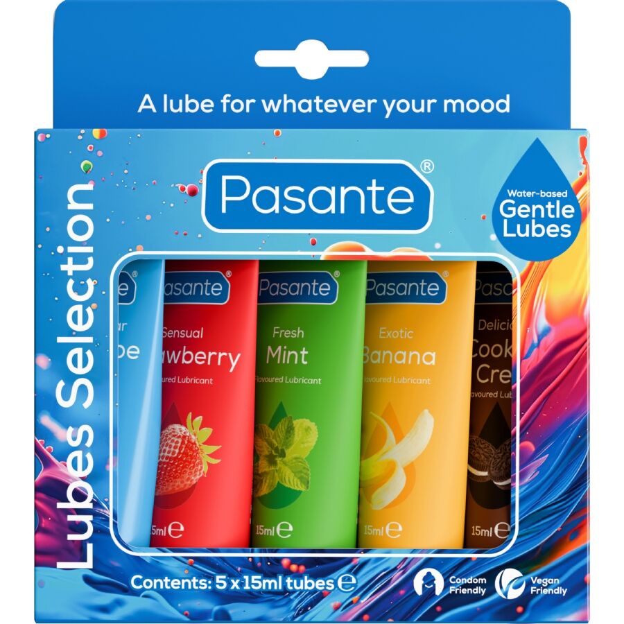 Pasante Pack Lubricantes Sabores Surtidos 5 Unidades x 15 ml