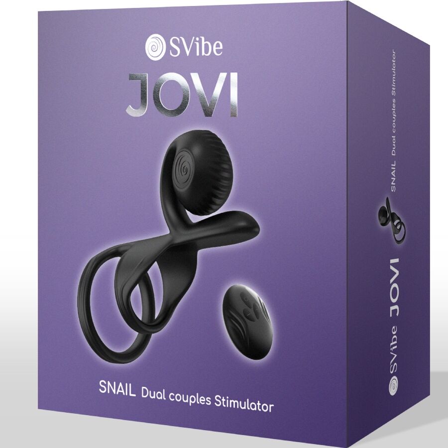 Snail Vibe Jovi Couples Ring Remote Control Black