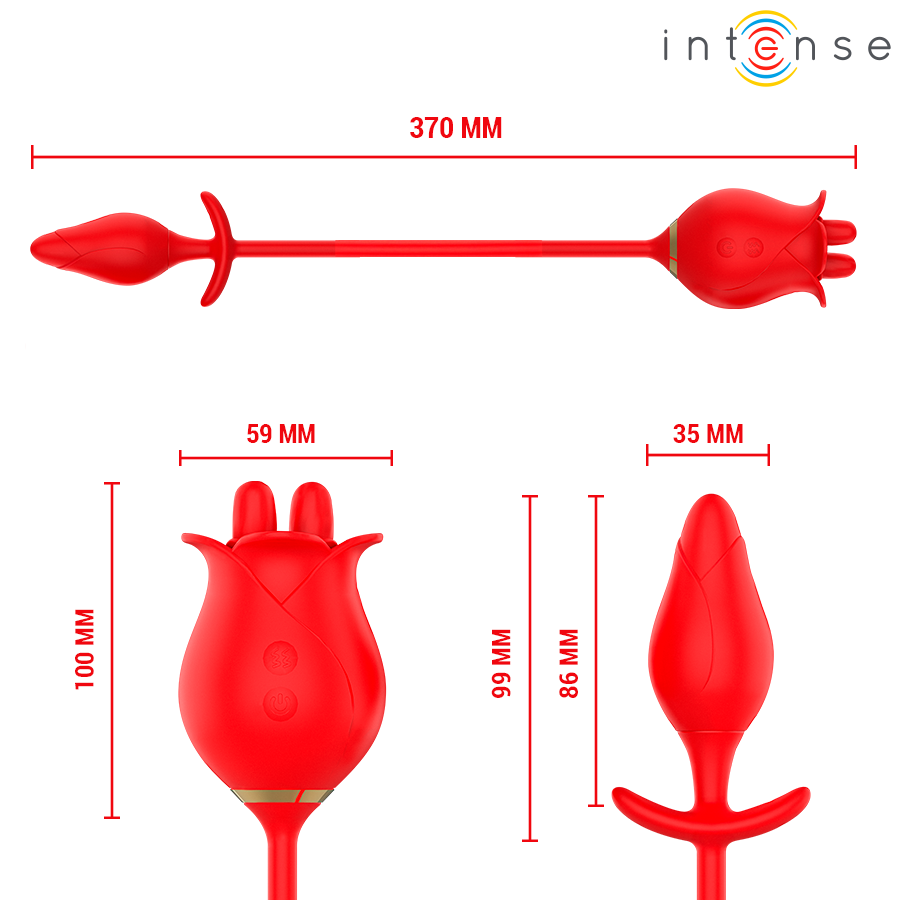 Intense Melanie Double Clitoris Stimulator - Estimulador con Lengua Zigzag