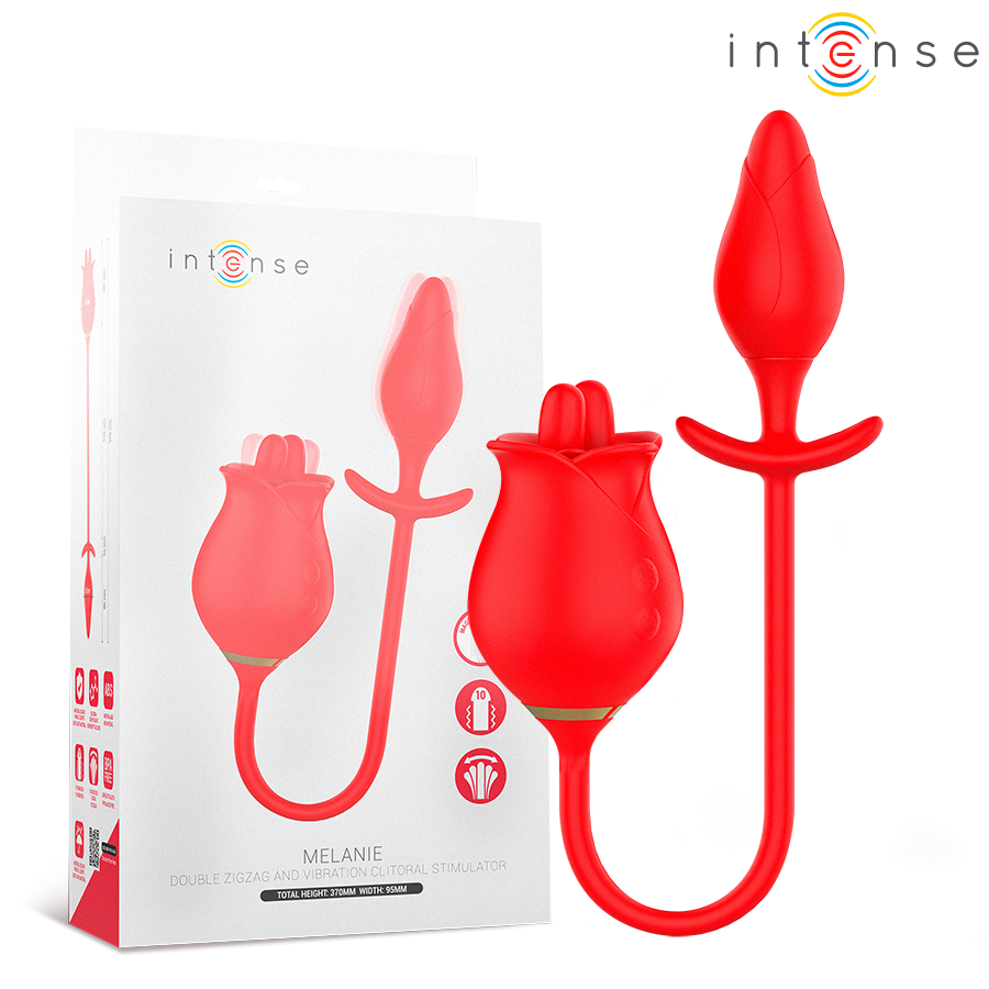 Intense Melanie Double Clitoris Stimulator - Estimulador con Lengua Zigzag