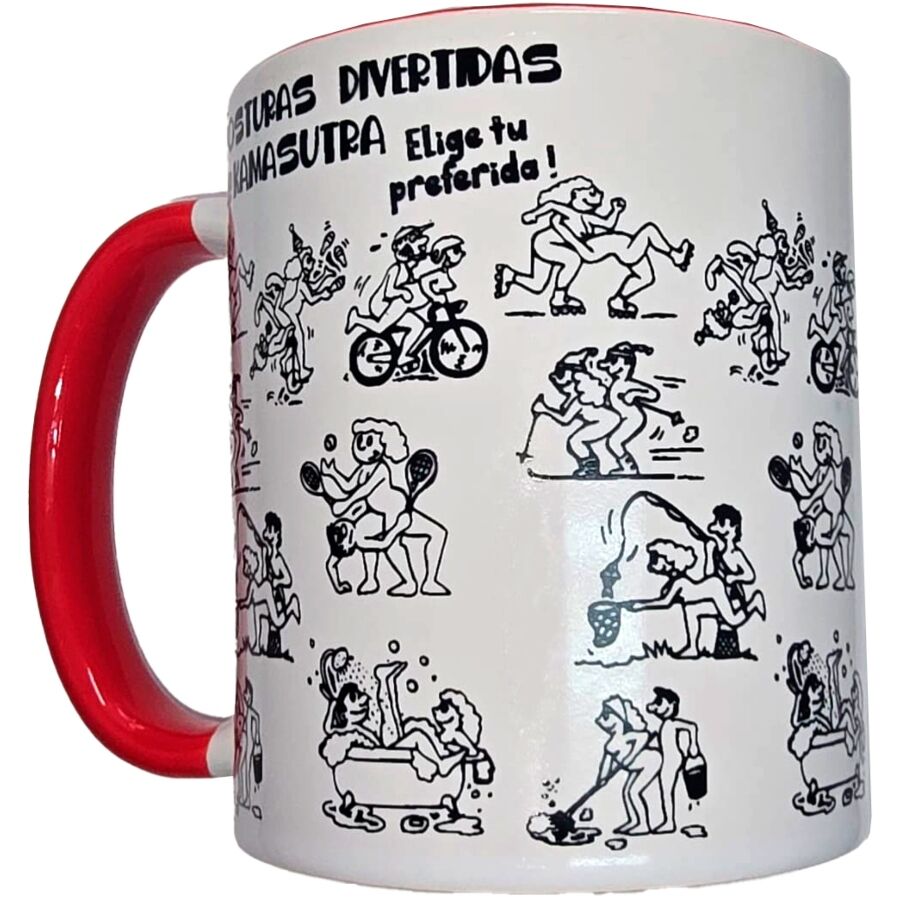 Taza Diablo Picante Kamasutra 370 ml con Asa Roja