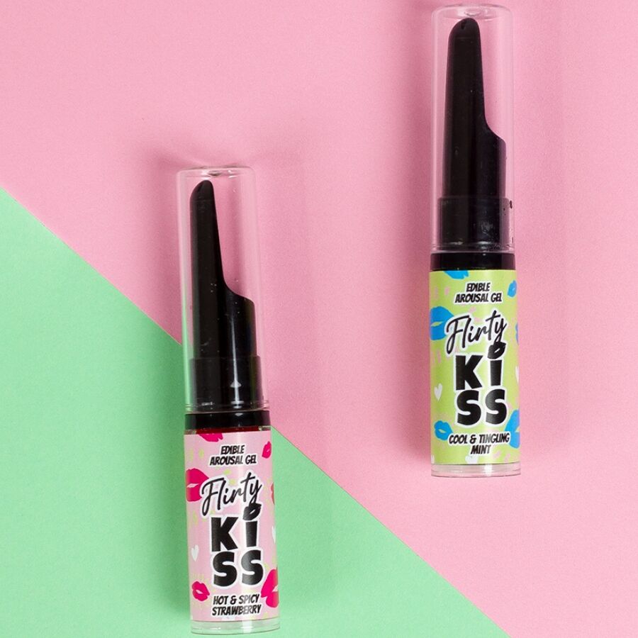 Secretplay Flirty Kiss Gels Sabor Fresa y Menta - Pack Doble 2x8gr