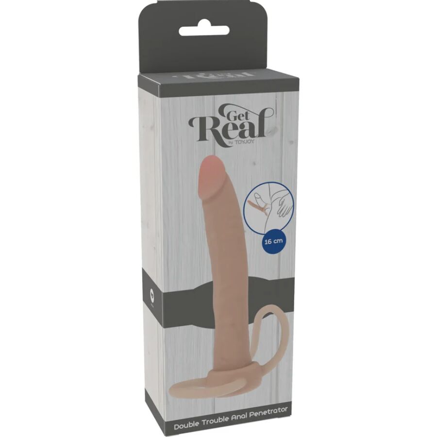 Get Real Double Trouble Silicone Anal Penetrator 16 cm